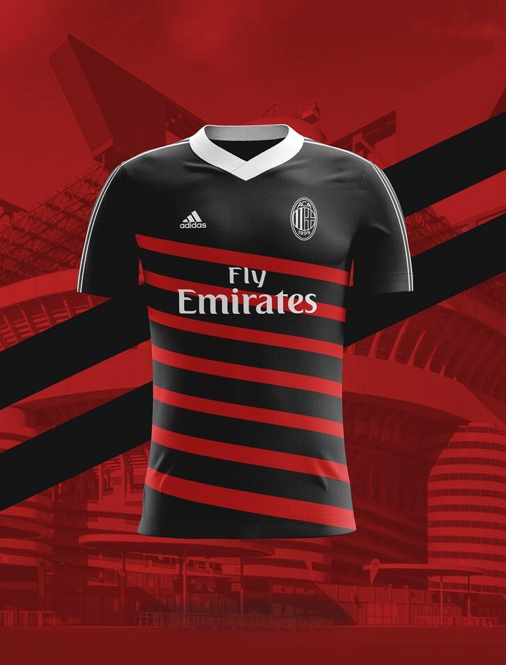 Camisa dos times italianos: Milan