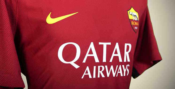 Nova camisa Roma e Qatar Airways