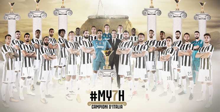 Juventus campeão título do campeonato italiano 2017-2018