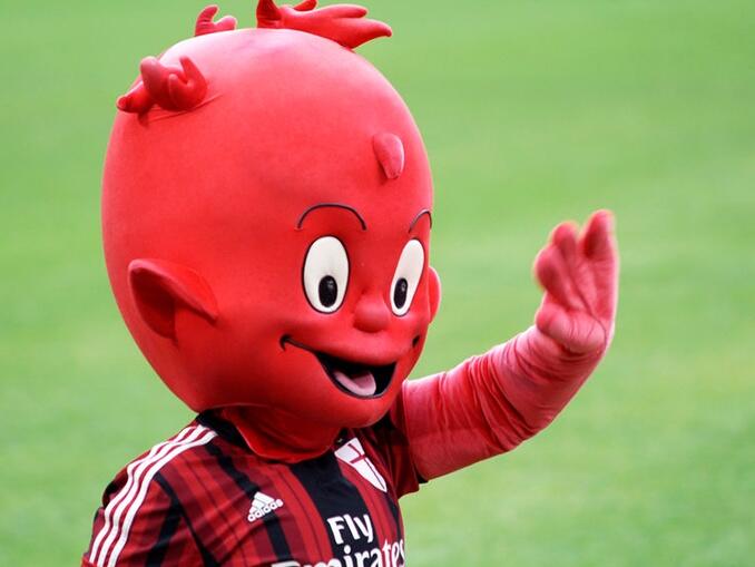 Mascotes do campeonato italiano - Milan diabo