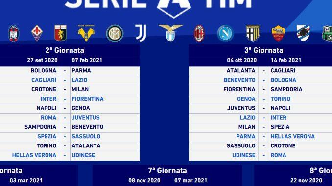 campeonato italiano 2020-2021 - sorteio calendário e jogos