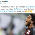 Palmeiras campeão da Liberadores: times italianos parabenizam taça e lembram ex-jogadores