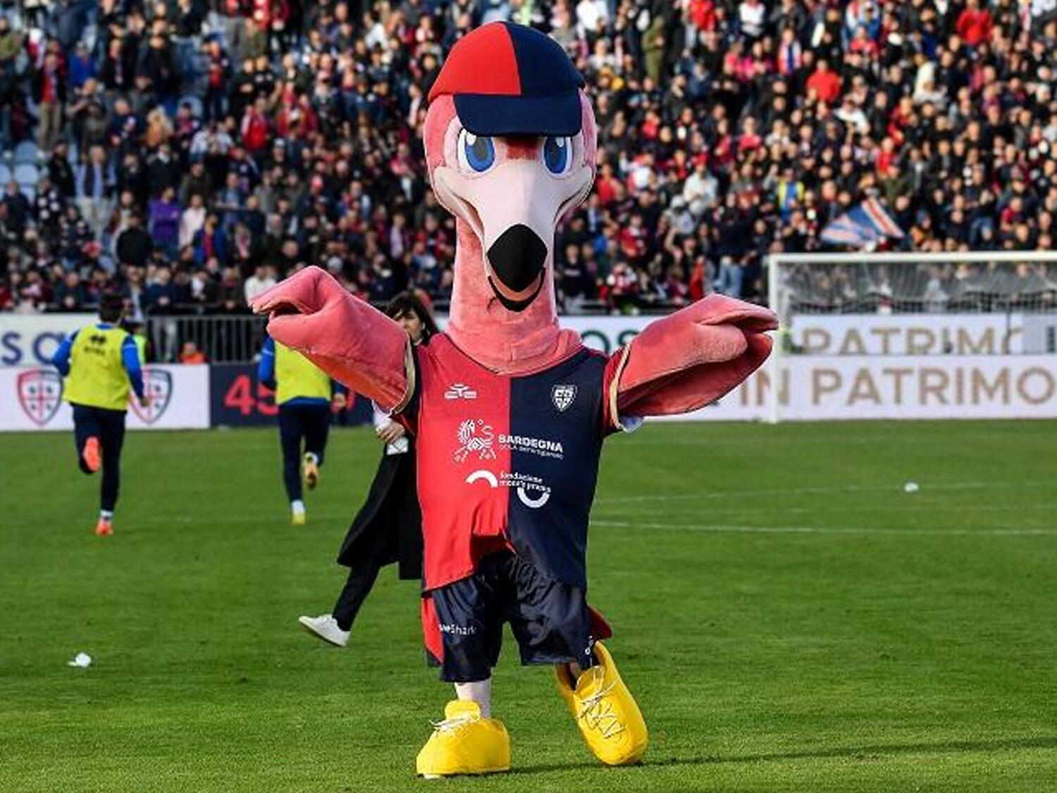 mascotes dos times italianos - Cagliari Flamingo