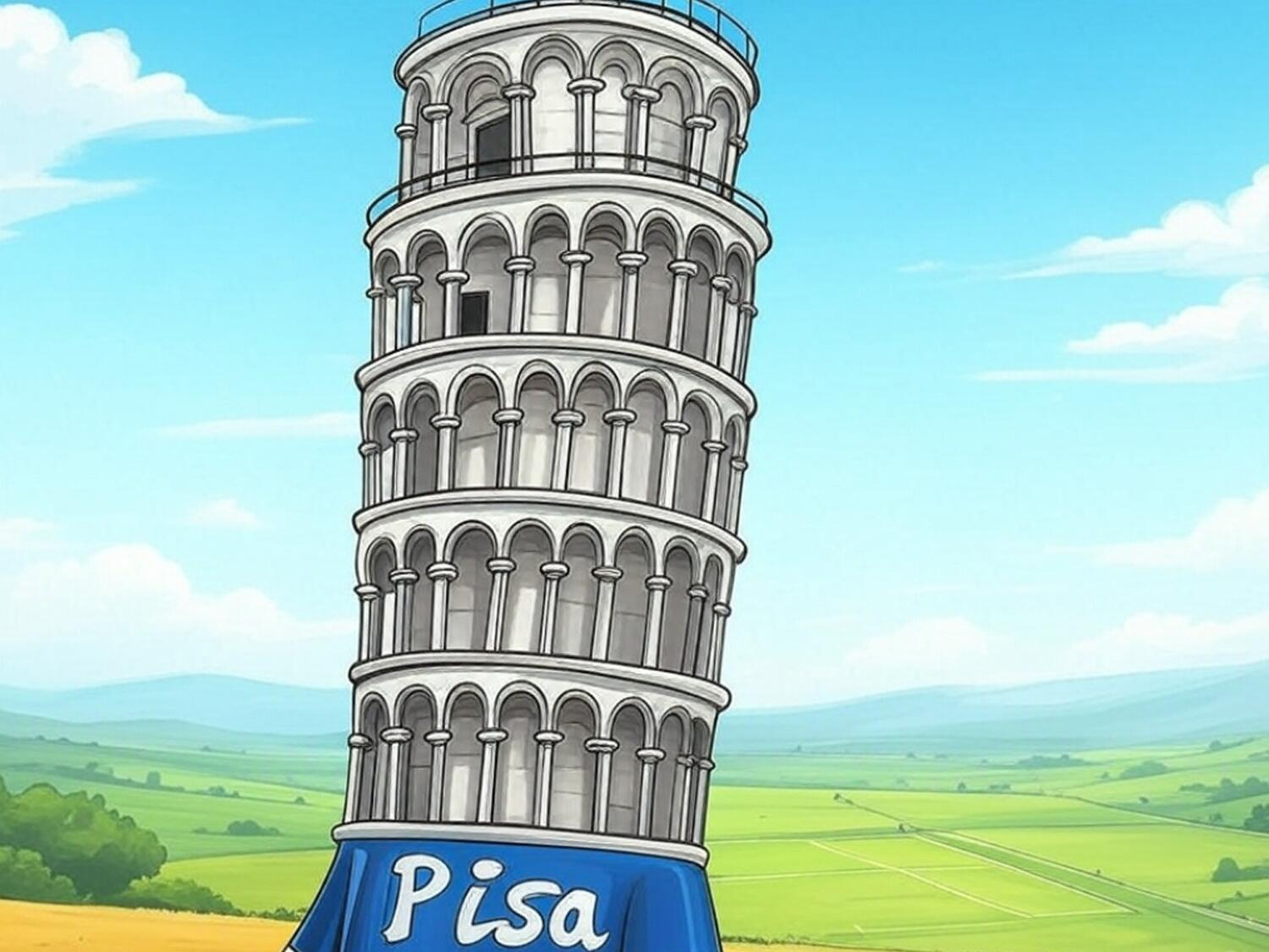 mascotes dos times italianos - Pisa Torre