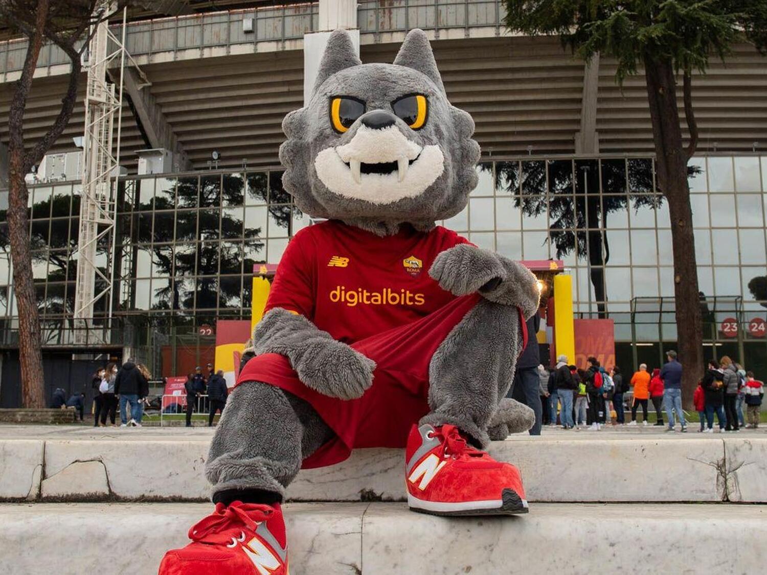 mascotes dos times italianos - Roma Lobo