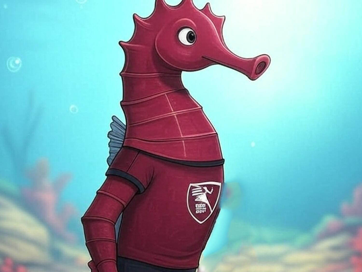 mascotes dos times italianos - Salernitana cavalo marinho