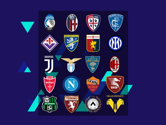 Os 100 times do campeonato italiano Serie A, B e C 2023 2024 