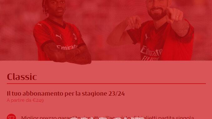 Milan esgotou sócio torcedor 2023-2024