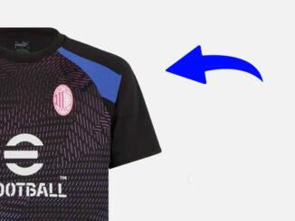 Camisa Milan preta e azul