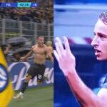 Inter 5×1 Milan: Frattesi sem camisa e a provocação no estilo Totti